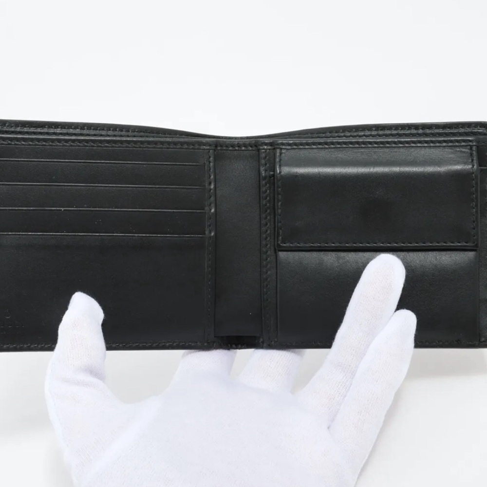 Gucci GG Supreme Snake Leather Compact Bifold Wallet - Picture 3 of 8